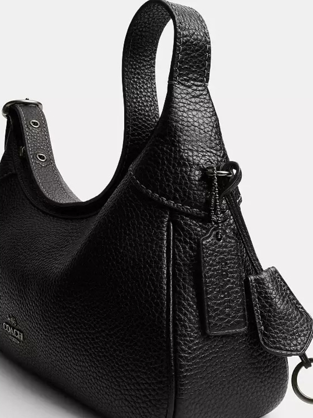 Coach Ella Small Shoulder Bag Gunmetal/Black - Picture 6 of 6